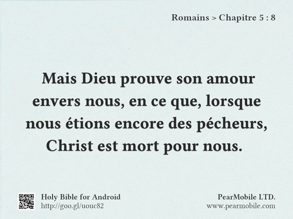 Romains, Chapitre 5:8